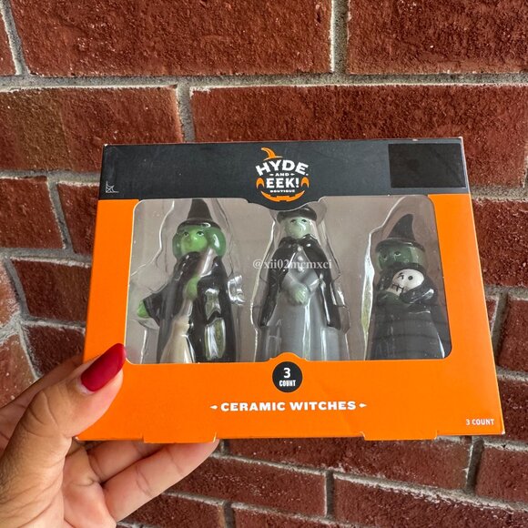 TARGET HYDE & EEK MINI WITCH CERAMIC DECOR SET 3PC - Picture 1 of 4